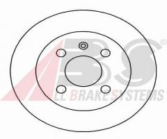 A.b.s. 16954 tarcza hamulcowa opel astra g 98-tył, chevrolet corsa sedan, opel meriva