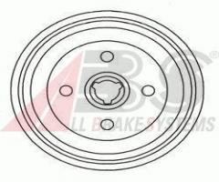 A.b.s. 2328-s bęben hamulcowy audi 80 86-91, audi 80 (81, 85, b2)