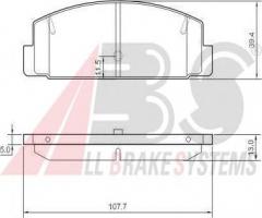 A.b.s. 37382 klocki hamulcowe mazda 6 02-tył, mazda 6 hatchback (gh)