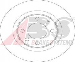 A.b.s. 17337 tarcza hamulcowa citroen c5 01-08 tył, citroËn c5 i (dc_)