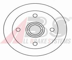 A.b.s. 16874 tarcza hamulcowa mazda 323 89-94 tył, mazda 323 s iv (bg)