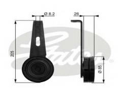 Gates t36059 rolka napinacza citroen fiat peugeot, citroËn zx (n2), fiat ulysse (220)