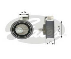 Gates t43017 rolka napinacza vw audi, audi a3 (8l1), seat alhambra (7v8, 7v9), skoda octavia (1u2)