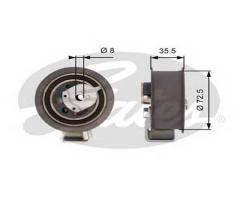 Gates t43020 rolka napinacza vw audi, audi a6 (4b2, c5), seat arosa (6h), vw passat (3b2)