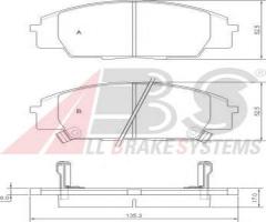 A.b.s. 37174 klocki hamulcowe honda civic 01-05 type-r, honda s2000 (ap)