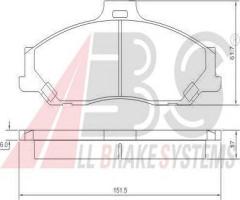 A.b.s. 37193 klocki hamulcowe mazda b-seria 99-02, ford ranger (er, eq), mazda b-serie (un)