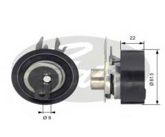 Gates t43046 rolka napinacza vw audi, seat ibiza ii (6k1), skoda felicia i (6u1), vw golf iii (1h1)