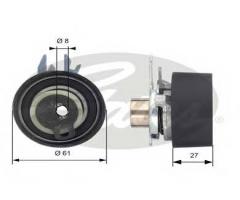 Gates t43090 rolka napinacza vw audi, seat ibiza ii (6k1), vw polo (6n1)
