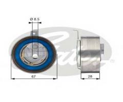 Gates t43152 rolka napinacza audi, audi q7 (4l), vw touareg (7p5)