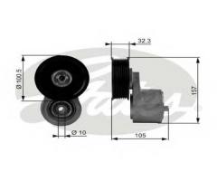 Gates t38245 napinacz paska land rover, land rover range rover ii (lp)