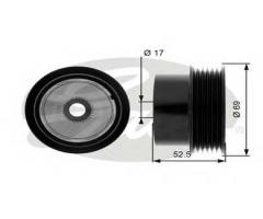 Gates oap7101 sprzęgło alternatora, volvo v60