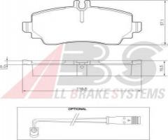 A.b.s. 37336 klocki hamulcowe mercedes, vaneo 02-05, mercedes-benz vaneo (414)