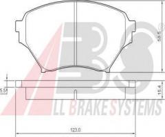 A.b.s. 37191 klocki hamulcowe mazda mx5 00-05 przód, mazda mx-5 ii (nb)