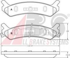 A.b.s. 36754 klocki hamulcowe hyundai sonata 90-96 tył, hyundai sonata ii (y-2)