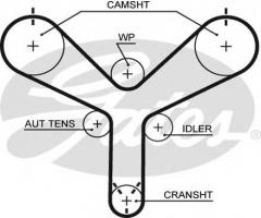 Gates t298 pasek rozrządu 211x34, lexus ls (ucf20), toyota land cruiser 100 (uzj100)