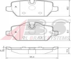 A.b.s. 37435 klocki hamulcowe bmw 3 e90 05-tył, bmw 3 (e91) touring 