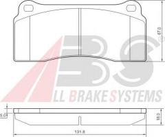 A.b.s. 37441 klocki hamulcowe jaguar xjr 4,0 97-03, jaguar xj (naw, nbw)