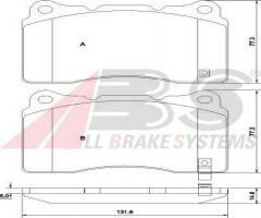 A.b.s. 37447 klocki hamulcowe subaru impreza 01-2,0 wrx sti, cadillac sts