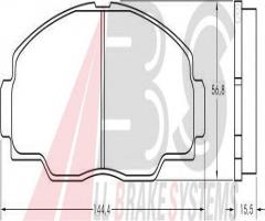 A.b.s. 36760 klocki hamulcowe toyota dyna 150 85-98, toyota dyna platforma / podwozie