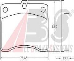 A.b.s. 36621 klocki hamulcowe daihatsu cuore 85-90, daihatsu cuore ii (l80, l81)