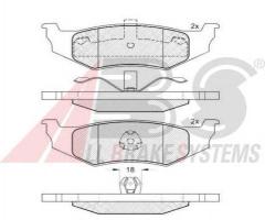 A.b.s. 38759 klocki hamulcowe chrysler sebring 01-07 tył, chrysler sebring (jr)