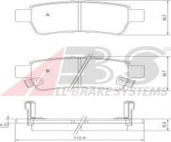 A.b.s. 37628 klocki hamulcowe honda cr-v iii 07-tył