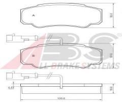 A.b.s. 37666 klocki hamulcowe nissan cabstar 06-tył