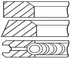 Goetze 08-743100-00 pierścienie tłokowe mercedes /89, mercedes-benz klasa c (w202)