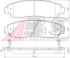 A.b.s. 37627 klocki hamulcowe honda cr-v iii 07-przód