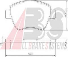 A.b.s. 37360 klocki hamulcowe fiat albea 02 -, fiat siena (178_)