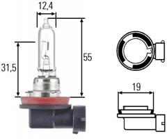Hella 8gh 008 357-001 Żarówka h9 12v/65w, audi allroad (4bh, c5), harley-davidson mc v-rod