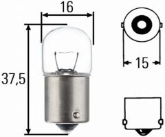 Hella 8ga 002 071-241 Żarówka r5w, mercedes-benz vario platforma / podwozie