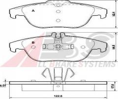 A.b.s. 37585 klocki hamulcowe mercedes, w204 citroen klasa 07-tył