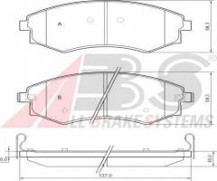 A.b.s. 37468 klocki hamulcowe ssangyong rexton 02 -, daewoo rexton (gab_), ssangyong rexton (gab_)