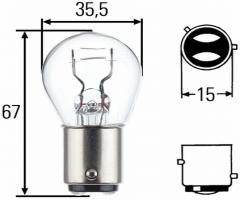 Hella 8gd 004 772-121 Żarówka 12v p21/4w, audi a4 kabriolet (8h7, b6, 8he, b7), bmw 3 (e36)