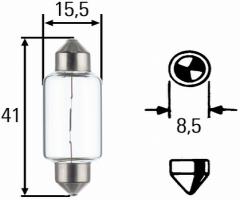 Hella 8gm 002 091-251 Żarówka 24v 10w