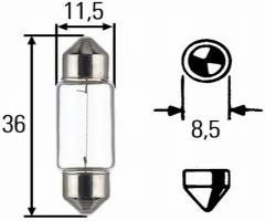 Hella 8gm 002 092-171 Żarówka c5w 12v 5w