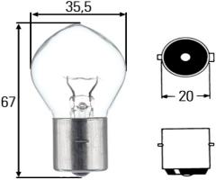 Hella 8ga 002 083-251 Żarówka f2 24v 35w