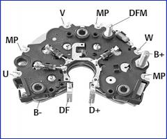 HÜco 139456 mostek prostowniczy alternatora, ford fiesta iv (ja_, jb_)
