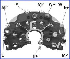 HÜco 139485 mostek prostowniczy alternatora, ford fiesta iii (gfj)