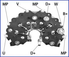 HÜco 139462 mostek prostowniczy alternatora, alfa romeo 164 (164)