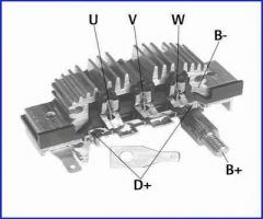 HÜco 139569 mostek prostowniczy alternatora 25a