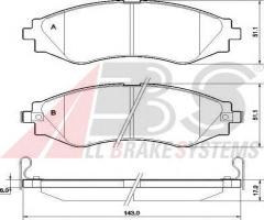 A.b.s. 37526 klocki hamulcowe daewoo lacetti 04 -, chevrolet nubira sedan