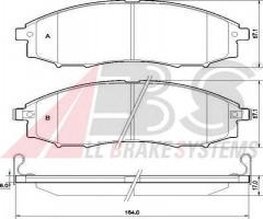 A.b.s. 37541 klocki hamulcowe nissan pick up 01-07 z czujnikiem, nissan pathfinder (r50)