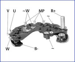 HÜco 139717 mostek prostowniczy alternatora 32a, bmw 3 (e36)