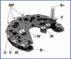 HÜco 139723 mostek prostowniczy alternatora 32a, audi a3 (8l1), bmw 3 (e36) kabriolet , mg mg zt