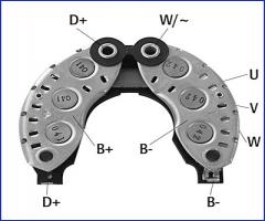 HÜco 139672 mostek prostowniczy alternatora 50a