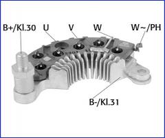 HÜco 139571 mostek prostowniczy alternatora 40a, opel vectra a hatchback (88_, 89_)