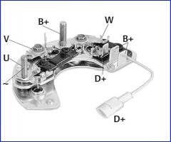 HÜco 139620 mostek prostowniczy alternatora 35a