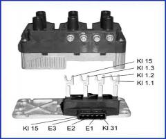 HÜco 138434 zestaw układu zapłonowego + moduł vw ford, ford galaxy (wgr)